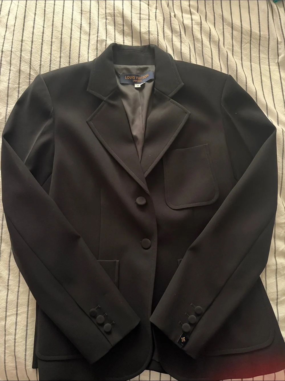 Louis Vuitton Black Women's Tailored Blazer with Patch Pocket